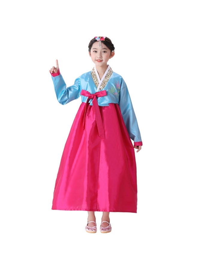Al Aoyama Korean Girls Kids Hanbok Costume Dress Outfit Set Girls robe Dress girl's Dance Costume for Group Show  - Image 1