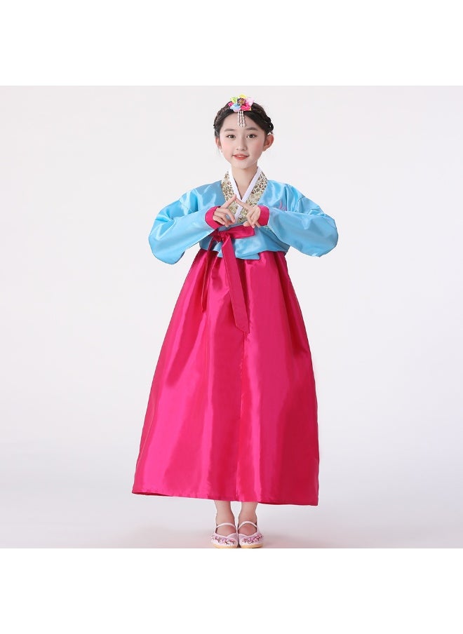 Al Aoyama Korean Girls Kids Hanbok Costume Dress Outfit Set Girls robe Dress girl's Dance Costume for Group Show  - Image 5