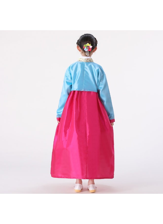 Al Aoyama Korean Girls Kids Hanbok Costume Dress Outfit Set Girls robe Dress girl's Dance Costume for Group Show  - Image 2