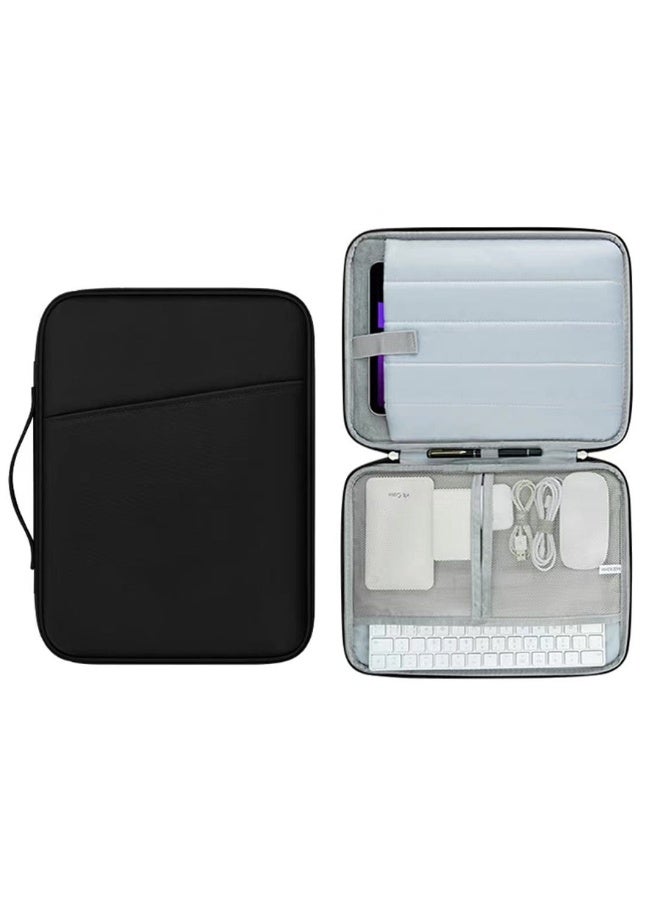 سوفام جلبة كمبيوتر محمول لـ 13-14 بوصة ماكنتوبوك هوائي/برو (M5/M4/M3/M2/M1)، 13-13.6 بوصة كمبيوتر محمول، حقيبة مقاومة للصدمات للماء مع حقيبة ملحقات (رمادية) - Image 3