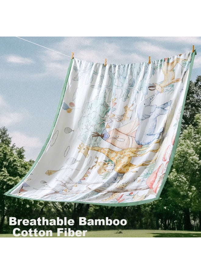 Ouyun Baby Blanket, Children's Summer Quilt, Air Conditioning Quilt , Forest Encounter, 145*110 - Image 3