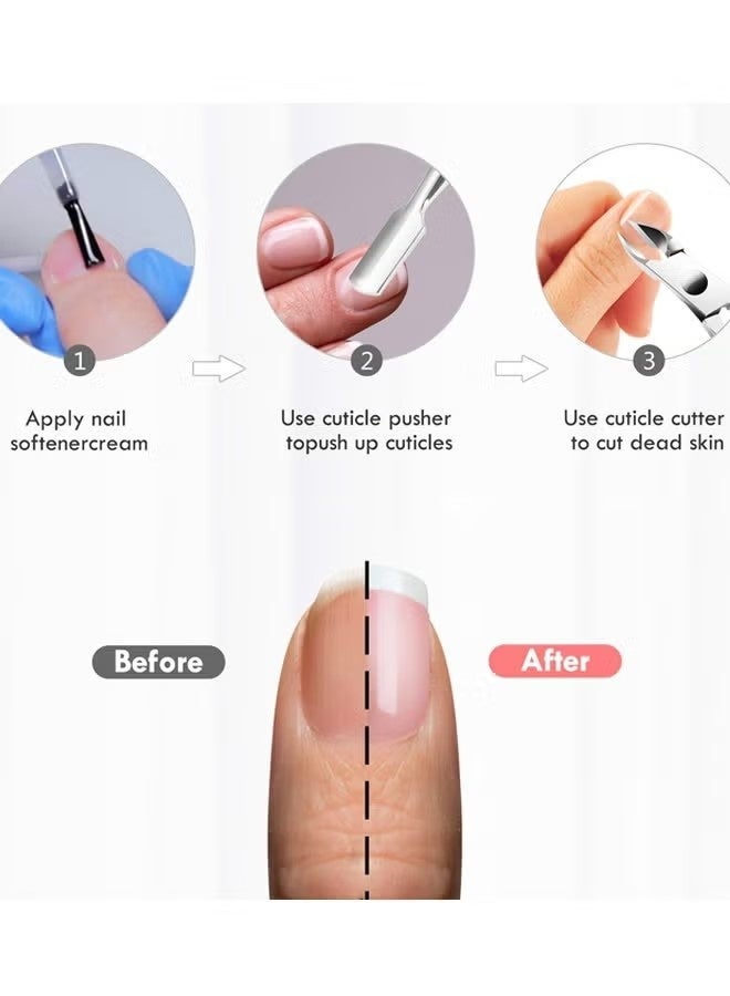 Cuticle Trimmer Cuticle Remover with Cuticle Pusher,Professional Stainless Steel Durable Pedicure Manicure Tools Cutter Nipper Scissor Clipper for Fingernails and Toenails Dead Skin - Image 5