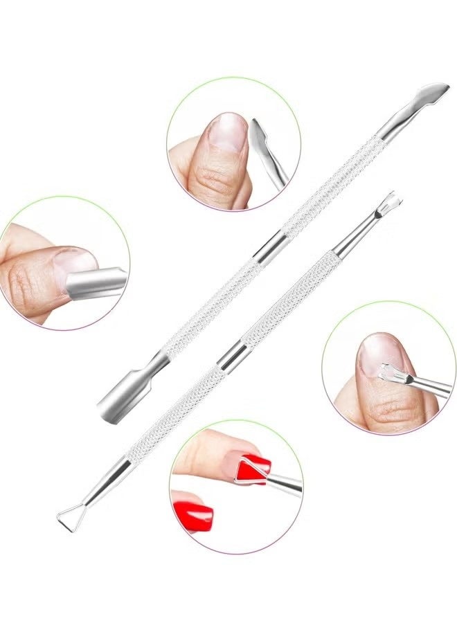 Cuticle Trimmer Cuticle Remover with Cuticle Pusher,Professional Stainless Steel Durable Pedicure Manicure Tools Cutter Nipper Scissor Clipper for Fingernails and Toenails Dead Skin - Image 3