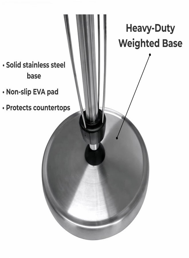 JSH Paper Towel Holder Countertop Stainless Steel, One-Hand Tear, Weighted Non-Slip Base, Fits Standard & Jumbo Rolls, Freestanding Paper Towel Stand for Kitchen, Bathroom, Modern Farmhouse Home Decor - Image 3