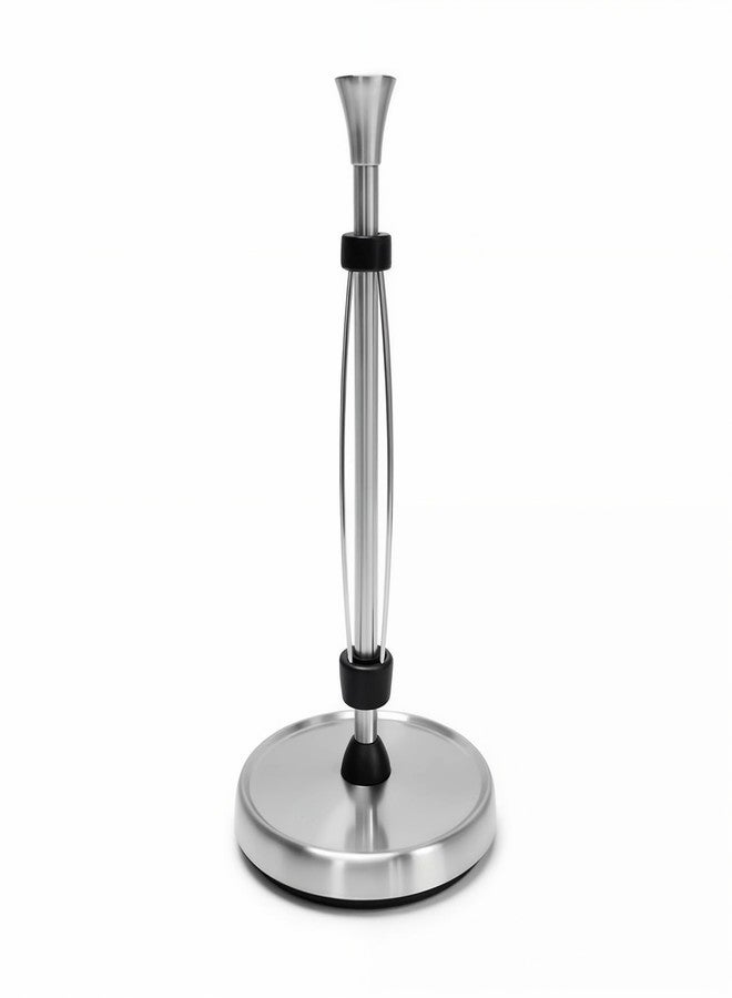JSH Paper Towel Holder Countertop Stainless Steel, One-Hand Tear, Weighted Non-Slip Base, Fits Standard & Jumbo Rolls, Freestanding Paper Towel Stand for Kitchen, Bathroom, Modern Farmhouse Home Decor - Image 1