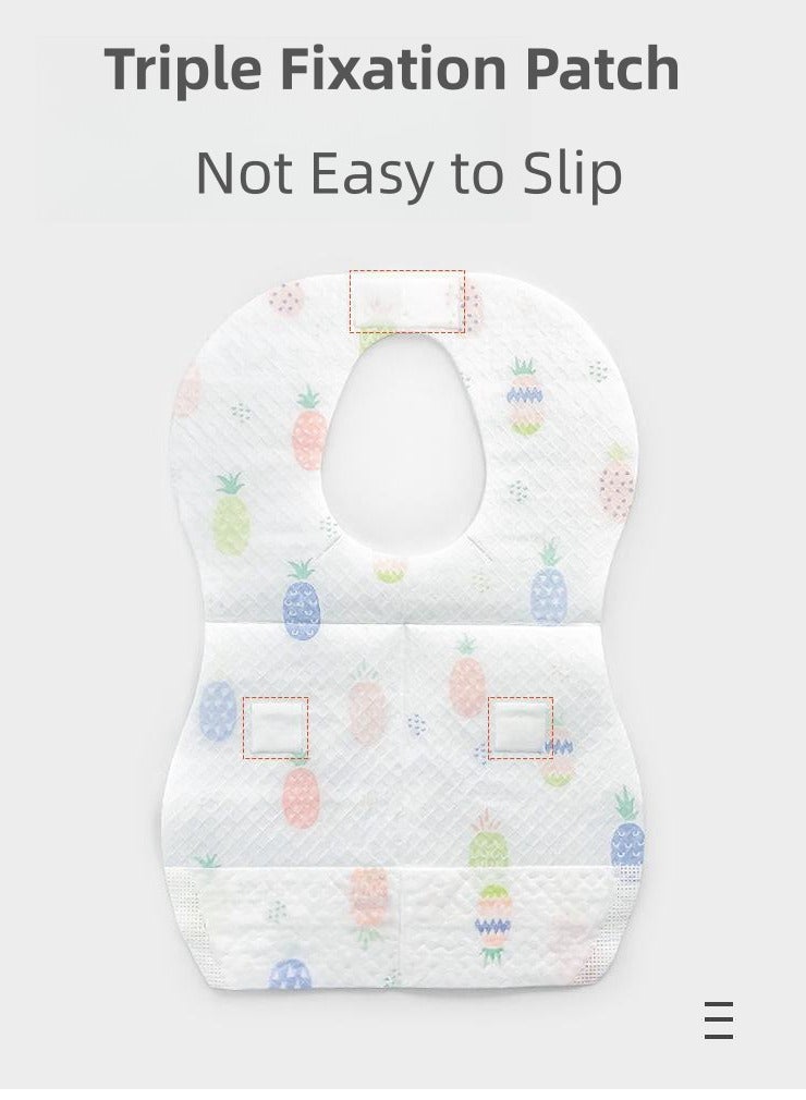 Baby Disposable Bibs for Baby Boys and Girls - Hygienic, Soft and Leakproof (50 PCS)  - Image 3