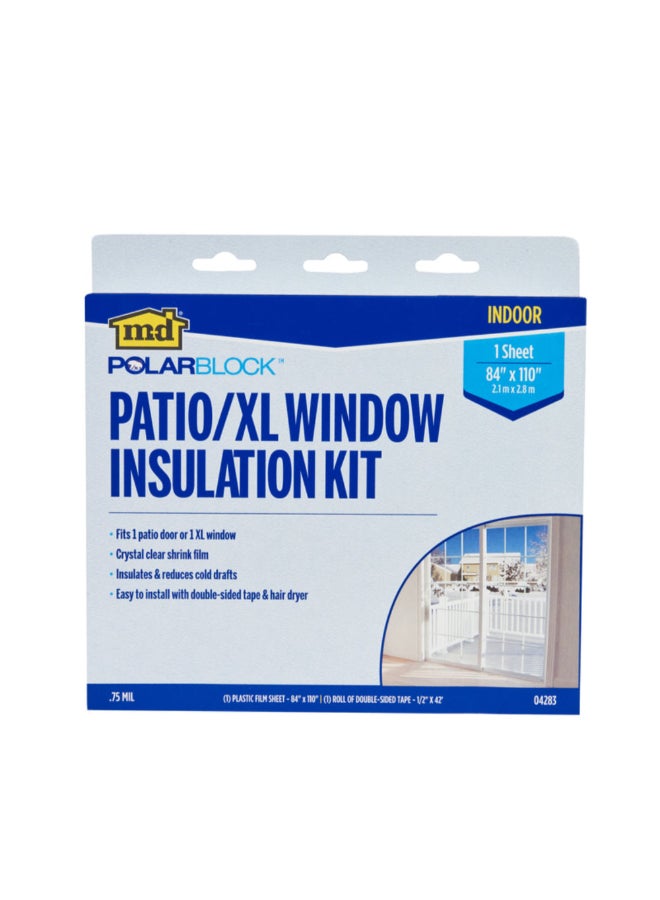 M-D Building Products Polar Block Patio/XL Window Insulation Kit Clear 84 x 110 Inch 4283 - Image 1