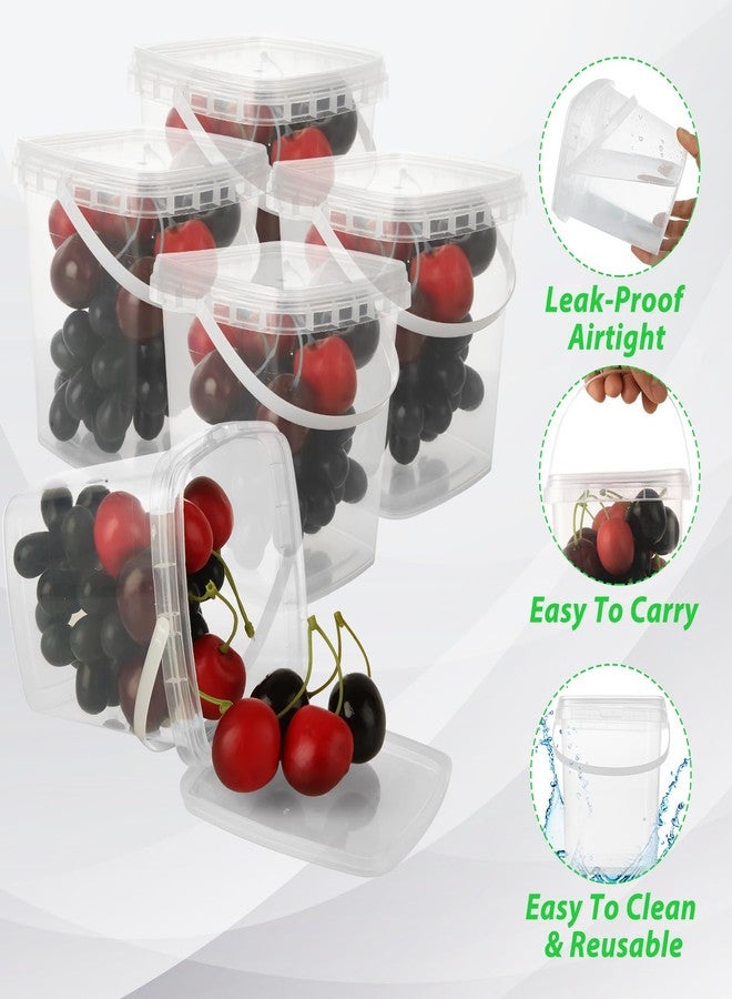SENENQU 30 Pack 1L/34 oz Square Deli Containers with Lids Clear Plastic Food Storage Containers Airtight Organizer Bin for Food Prep Freezer Kitchen Restaurant Supplies(34 oz) - Image 3