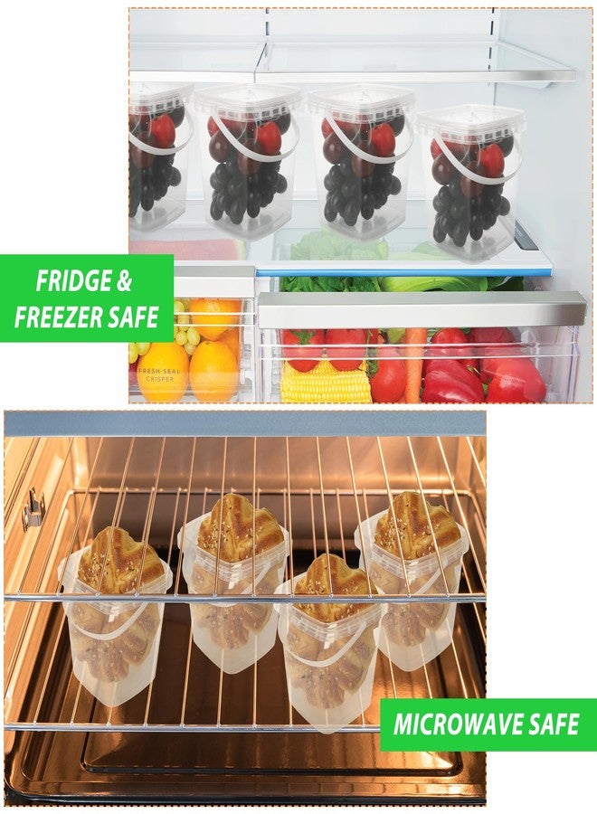 SENENQU 30 Pack 1L/34 oz Square Deli Containers with Lids Clear Plastic Food Storage Containers Airtight Organizer Bin for Food Prep Freezer Kitchen Restaurant Supplies(34 oz) - Image 4