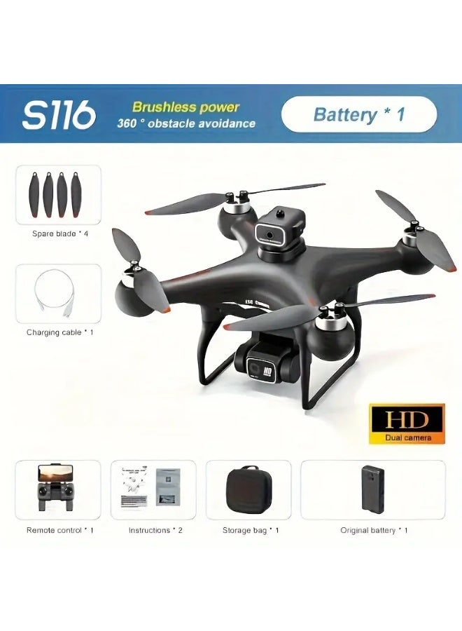 New S116 MAX RC Quadcopter Professional Obstacle Avoidance Drone Dual Camera 4K Optical Flow Brushless Motor S116 Drones - Image 3