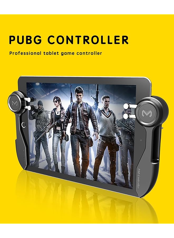 Pubg Controller For Tablet Mzpre 4 Triggers [6 Finger Operation] Sensitive Shoot Aim Trigger Gamepad Grip Support 10 12.9 Inch Ipad & Tablet (Thickness < 10Mm) Black  - Image 2