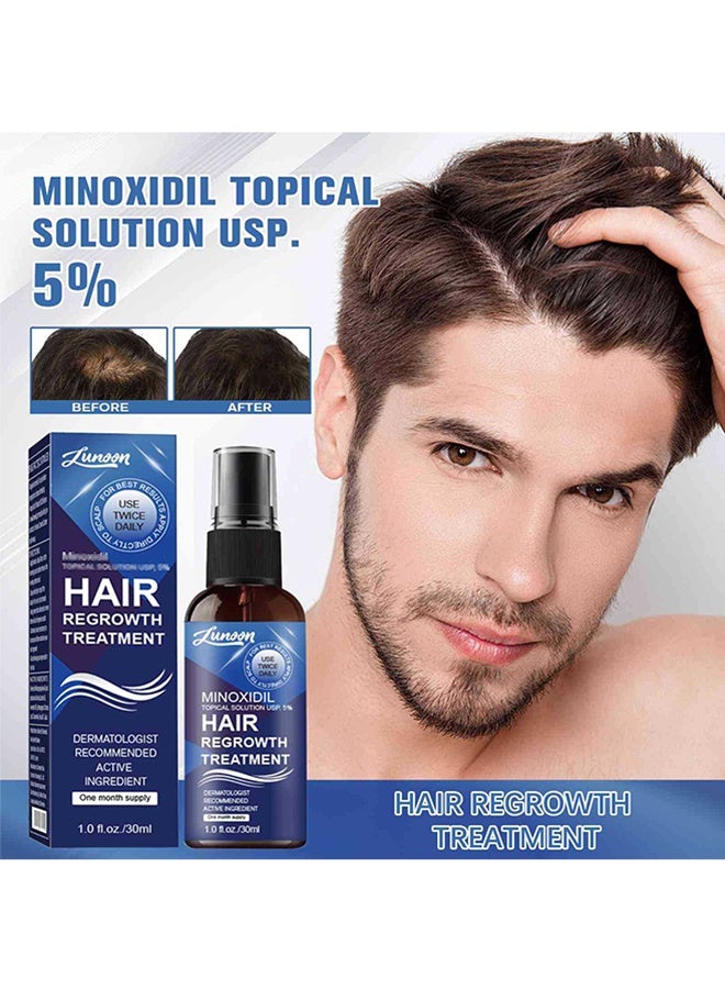 LUNOON Minoxidil Hair Regrowth Treatment - Growth Spray For Men and Women , 5% Minoxidil Hair Serum For Stronger Thicker Longer Hair Help to Stop Thinning and Loss Hair 30ml - Image 1
