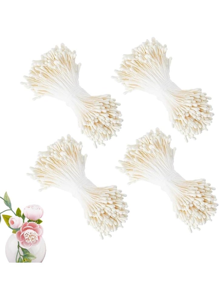 1600 مزدوج رأس الزهور الاصطناعية، 2mm تقليد الزهور النواة المواد اليدوية الصنع، DIY الزهور الحرفية الملحقات، مناسبة لرأس الزفاف وباقة مواد الديكور - Image 1
