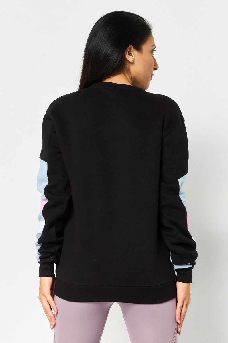 Ellesse Women Sportswear Fit Long Sleeve Outdoor Sweatshirt, Black - Image 4