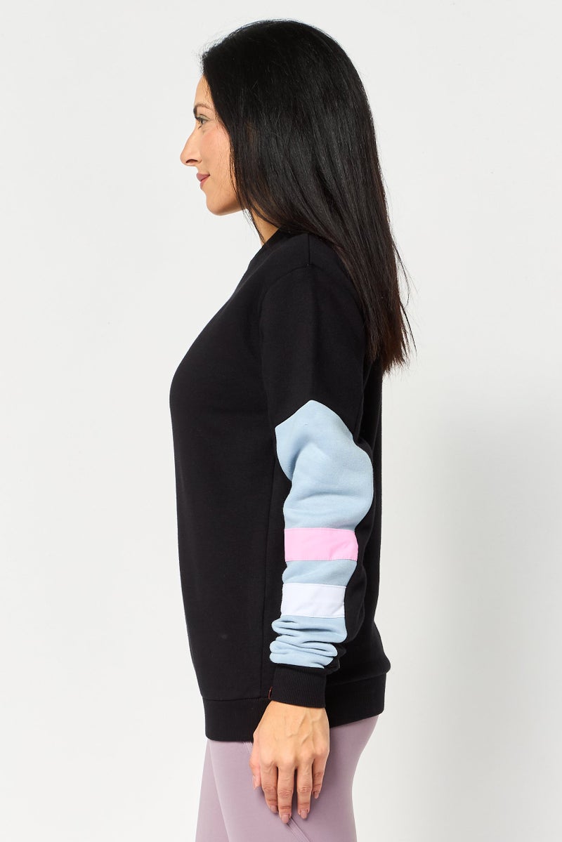 Ellesse Women Sportswear Fit Long Sleeve Outdoor Sweatshirt, Black - Image 3