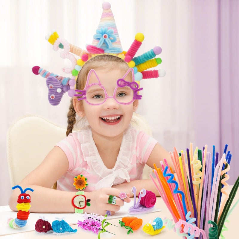 Anyeve 1600 PCS Pipe Cleaners, Pipe Cleaners Bulk 48 Colors, Chenille Stems for Flowers DIY Art Creative Crafts Decorations Colorful Thick Pipe Cleaners Craft Supplies for Christmas Halloween Birthday Gift - Image 5