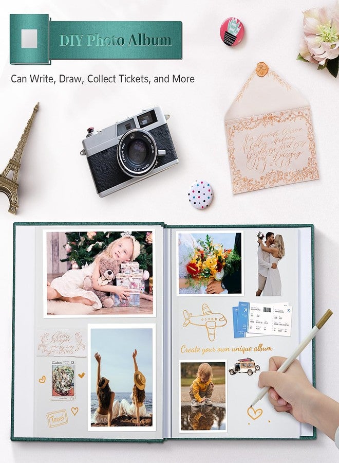 Artfeel ألبوم صور Artfeel ذاتي اللصق، مناسب للصور بمقاسات 3x5، 4x6، 5x7، 8x10، غلاف من الكتان 40 صفحة مع نافذة عرض، كتاب صور يمكنك صنعه بنفسك، هدية مثالية للعائلة والسفر وحفلات الزفاف وحفلات استقبال المولود الجديد - Image 4