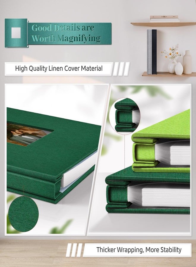 Artfeel ألبوم صور Artfeel ذاتي اللصق، مناسب للصور بمقاسات 3x5، 4x6، 5x7، 8x10، غلاف من الكتان 40 صفحة مع نافذة عرض، كتاب صور يمكنك صنعه بنفسك، هدية مثالية للعائلة والسفر وحفلات الزفاف وحفلات استقبال المولود الجديد - Image 5