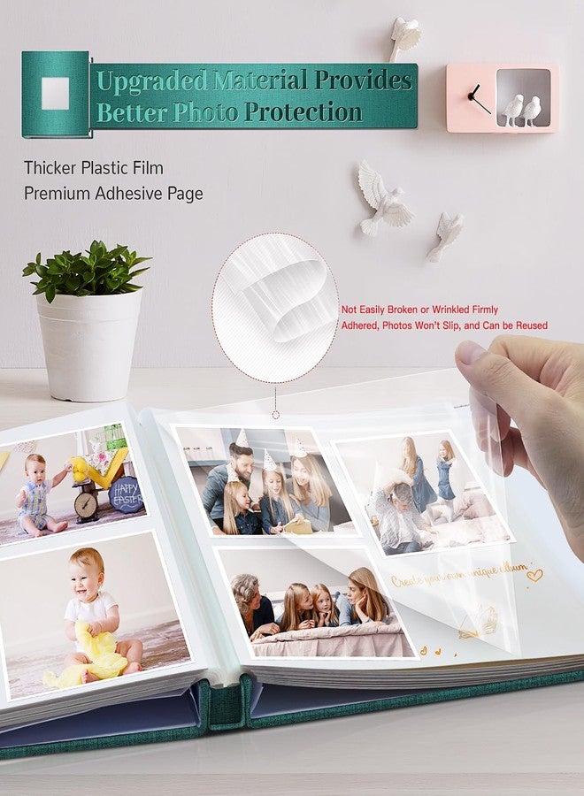 Artfeel ألبوم صور Artfeel ذاتي اللصق، مناسب للصور بمقاسات 3x5، 4x6، 5x7، 8x10، غلاف من الكتان 40 صفحة مع نافذة عرض، كتاب صور يمكنك صنعه بنفسك، هدية مثالية للعائلة والسفر وحفلات الزفاف وحفلات استقبال المولود الجديد - Image 3