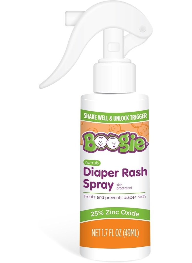 Boogie Diaper Rash Cream Spray Bottoms, Travel Friendly No-Rub Touch Free Application for Sensitive Skin, from The Maker of Wipes, Over 200 Sprays per Bottle, 1.7 oz - Image 2