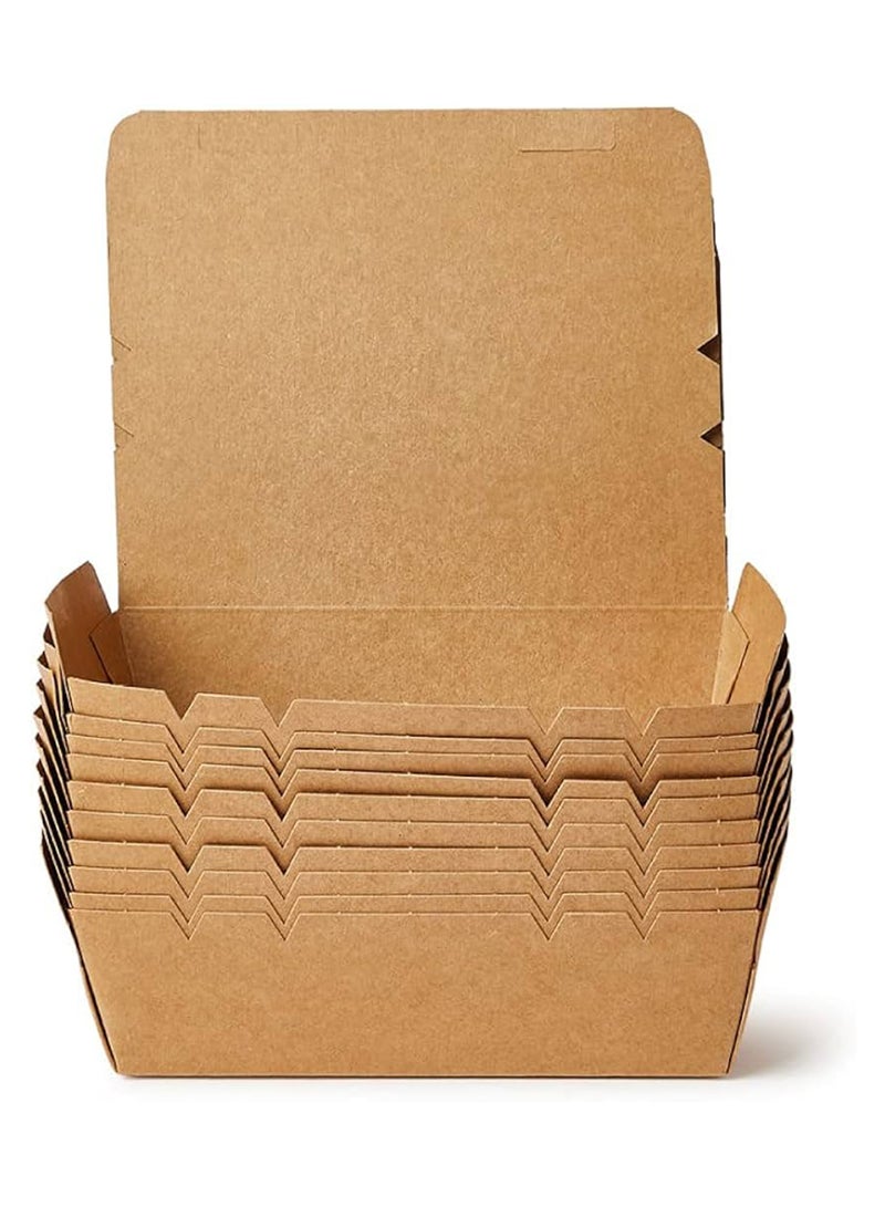 Ideal Pack Kraft Lunch Boxes – KLB120 | 5 Pcs | Eco-Friendly Paper Takeaway Boxes Without Window - Image 1