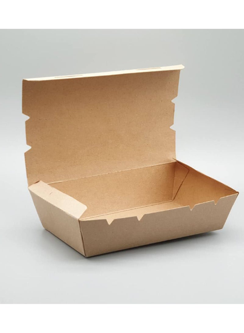 Ideal Pack Kraft Lunch Boxes – KLB120 | 5 Pcs | Eco-Friendly Paper Takeaway Boxes Without Window - Image 2