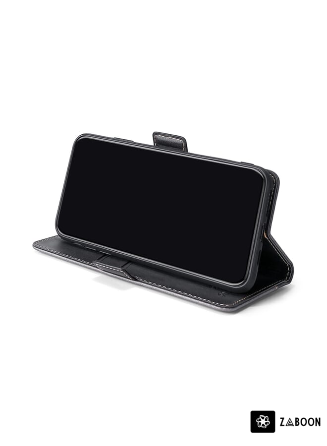 Zaboon Protective Case For Xiaomi Mi 6 Retro Texture Contrast Color Side Buckle Horizontal Flip Leather Case with Holder & Card Slots & Wallet - Image 3