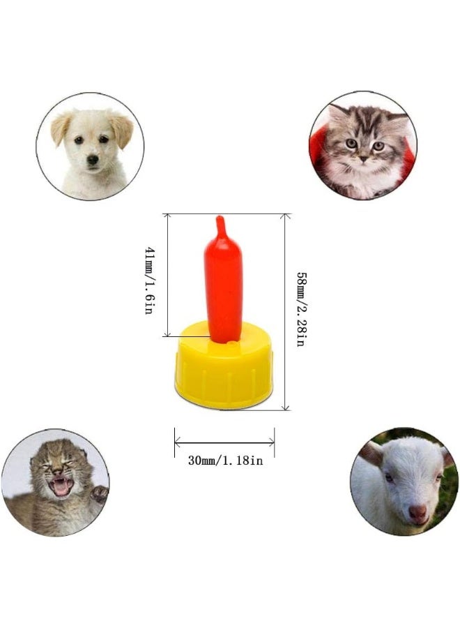 LeyJin 10 PCS Pritchard Nipples Small Animal Milk Drink Nipple Soft Rubber Pacifier for Feeding Sheep Goat Lamb Pup Dog Kids - Image 5