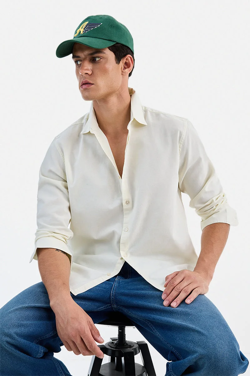 سنيتش Yellow Solid Long Sleeve Regular Fit Shirt