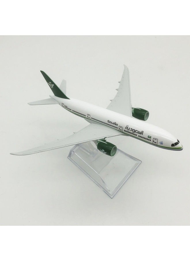 جنرال - 16cm سبيكة طائرة منضدية عرض نموذج 1: 400 مقياس المملكة العربية السعودية B787 طائرة نموذج الحلي اللعب الأثاث زينة مجموعة الهدايا - Image 1