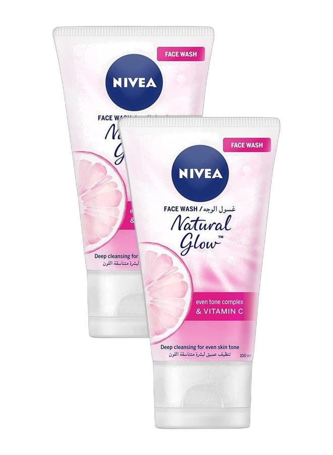 نيفيا غسول الوجه ناتشورال جلو، عبوة من قطعتين، 100 مل - Image 1