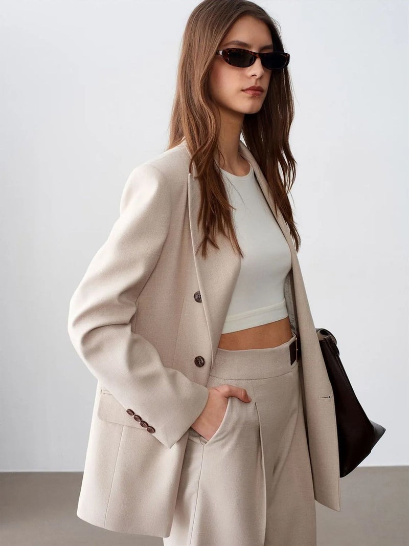 DILVIN Women's Crepe Blazer Jacket - Image 4