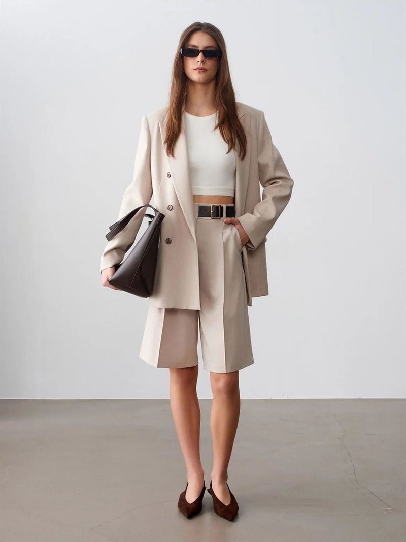 DILVIN Women's Crepe Blazer Jacket - Image 5