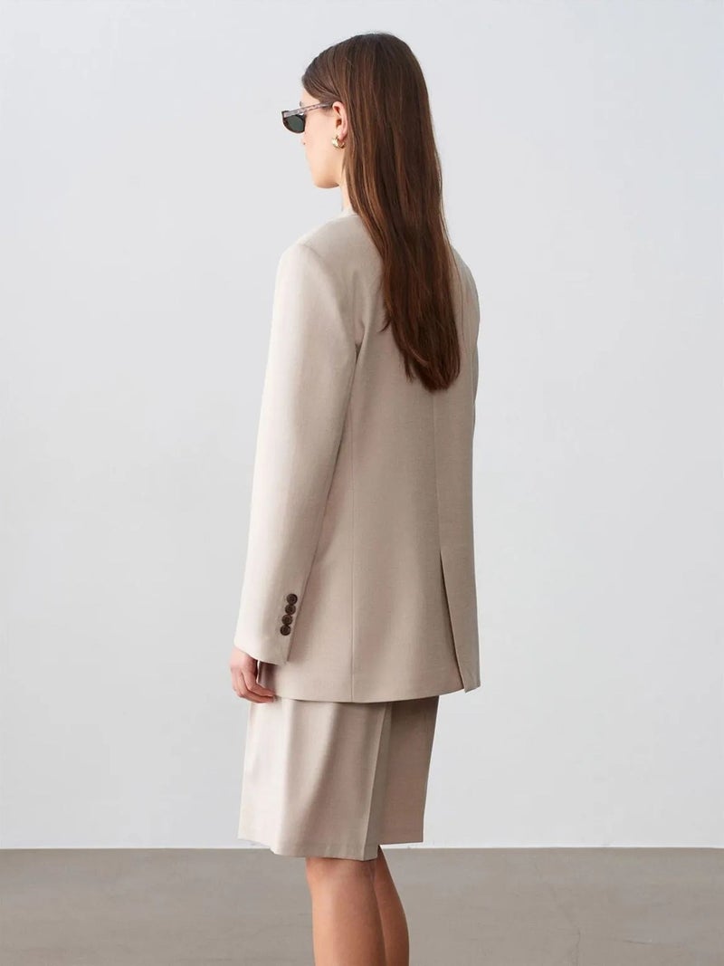 DILVIN Women's Crepe Blazer Jacket - Image 3