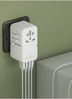 Smartix Smartix Premium 140W GaN International Travel Adaptor – RapidTurbo Fast Charging | Universal 5-in-1 Adapter with US/EU/UK/AU Plugs | IntelliCharge | GaN PD 140W | USB-C & USB-A  - Image 1