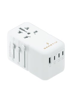 Smartix Smartix Premium 140W GaN International Travel Adaptor – RapidTurbo Fast Charging | Universal 5-in-1 Adapter with US/EU/UK/AU Plugs | IntelliCharge | GaN PD 140W | USB-C & USB-A  - Image 2
