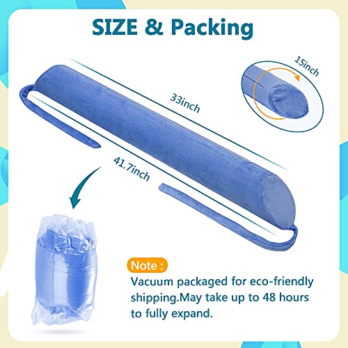 KAVIL Lumbar Roll Pillow for Sciatica Nerve Pain Sleeping Lower Back Support Scoliosis Waist Pillow for Side Sleeper in Bed & Office Chair Adjustable Straps Lumbar Foam Positioning Pillow (L Size) - Image 2