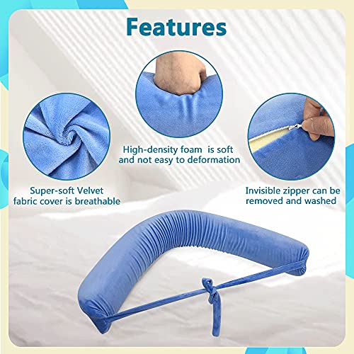 KAVIL Lumbar Roll Pillow for Sciatica Nerve Pain Sleeping Lower Back Support Scoliosis Waist Pillow for Side Sleeper in Bed & Office Chair Adjustable Straps Lumbar Foam Positioning Pillow (L Size) - Image 4