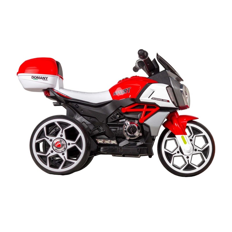 Dream Land Marshmallow Electric Rides-on Motorcycle with 3 Wheels - Red - FB-6189 - Image 2