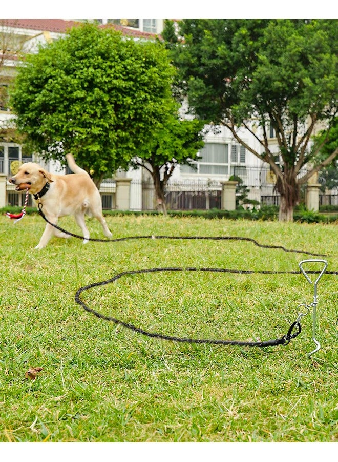 Joytale Joytale Long Leash for Dogs, Training Leash with Removable Padded Handle, Double Hook, 15FT/30FT/50FT/65FT Dog Obedience Recall Training Agility Lead for Play, Camping, Backyard Tie Out, Black, 50FT  - Image 2