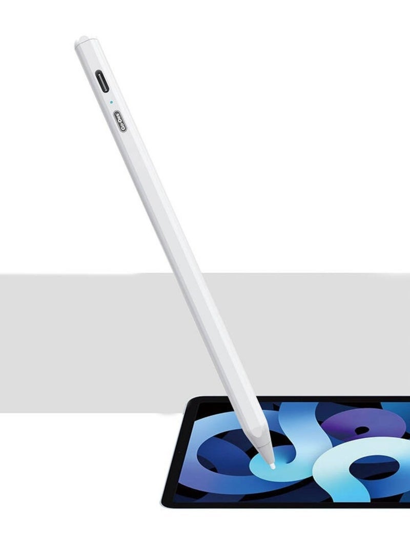 GO-DES GD-P1206 Universal Stylus Drawing Pen – White Palm-Rejection Magnetic Stylus Compatible with iPads, Tablets & Smartphones – Precise Touch Control for Writing, Drawing & Note-Taking – No Bluetooth Needed - Image 2