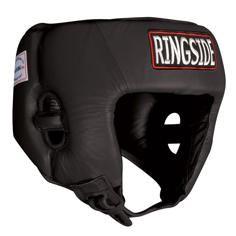 Ringside Competition Boxing Muay Thai MMA Sparring Head Protection Headgear Without Cheeks, Black, X-Large - Image 1