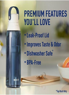 BRITA Brita Insulated Filtered Water Bottle with Straw, Reusable, BPA Free Plastic, Night Sky, 26 Ounce  - Image 3