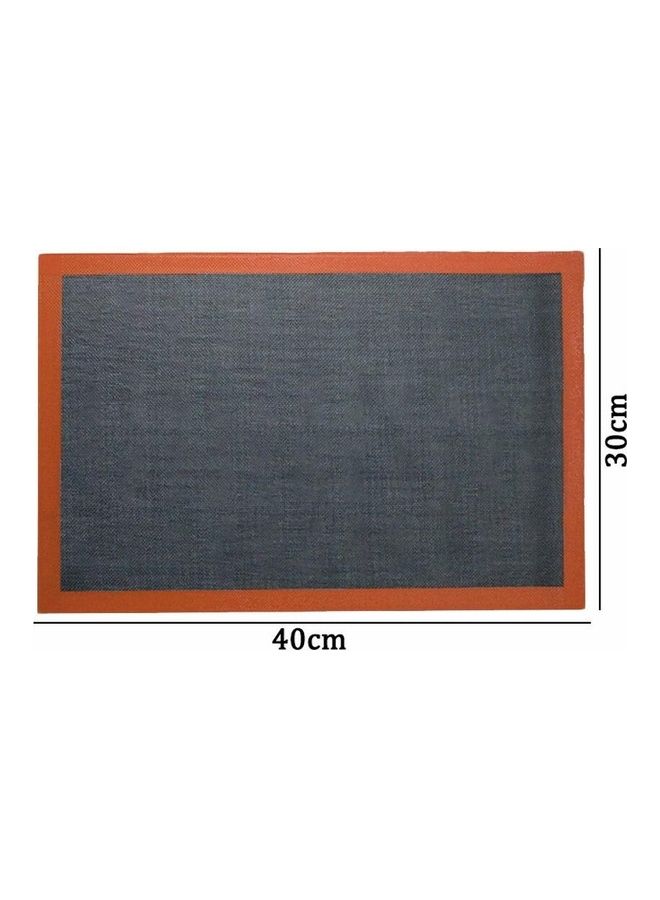 Perforated Silicone Baking Mat Black/Brown 40 x 30cm - Image 1
