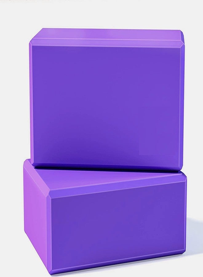 SGF Yoga Blocks (2 PC)-High-Density EVA Block to Support Improve Strength Aid Balance and Flexibility-Lightweight Odor Resistant (PURPLE, PAIR) - Image 1