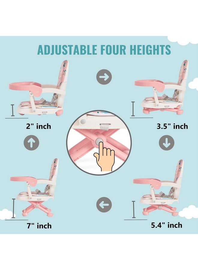 Dream On Me Munch N Go Booster Seat for Dining Table, Lightweight Compact Fold Travel Booster Seat, 3-in-1 Convertible, Four Level Height Adjustment and Easy Tray Removal - Image 4