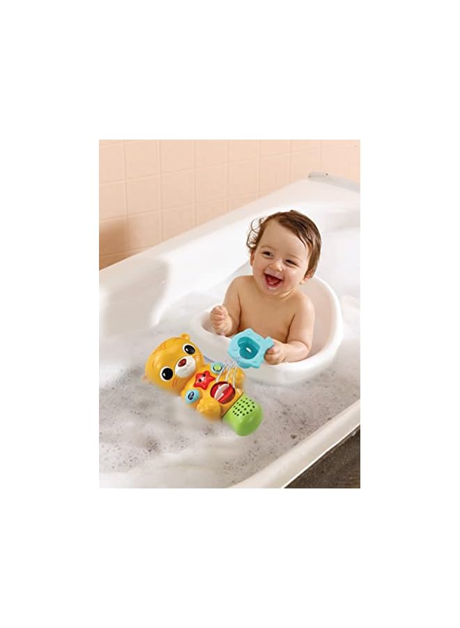 vtech Splashing Fun Otter Bath Toy For 1 Year Olds + Sensory Bathtub Toy With Lights Music And 3 Pouring Accessories 1 2 3 Years + English Version - Image 3