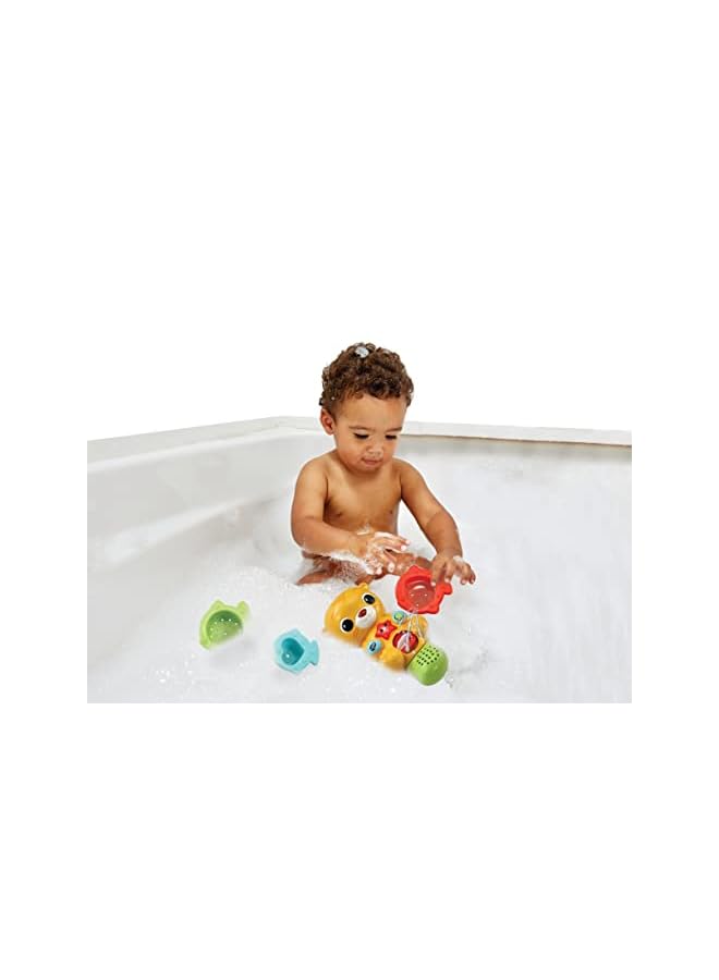 vtech Splashing Fun Otter Bath Toy For 1 Year Olds + Sensory Bathtub Toy With Lights Music And 3 Pouring Accessories 1 2 3 Years + English Version - Image 4
