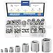 Glarks Glarks 84Pcs 304 Stainless Steel Wire Thread Inserts Thread Repair Sleeve Kit, Metric M3 M4 M5 M6 M8 M10 M12 Steel  - Image 2