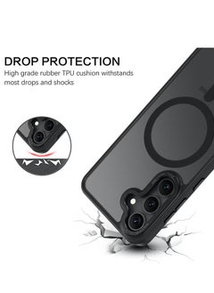 KENSUO for Samsung S25/S24 Plus Case, Compatible with MagSafe, Magnetic Translucent Matte Back Shockproof Cover with Strong Magnet, Slim Thin Full Protection Phone Case for Galaxy S25/S24 Plus 5G (Black)  - Image 3